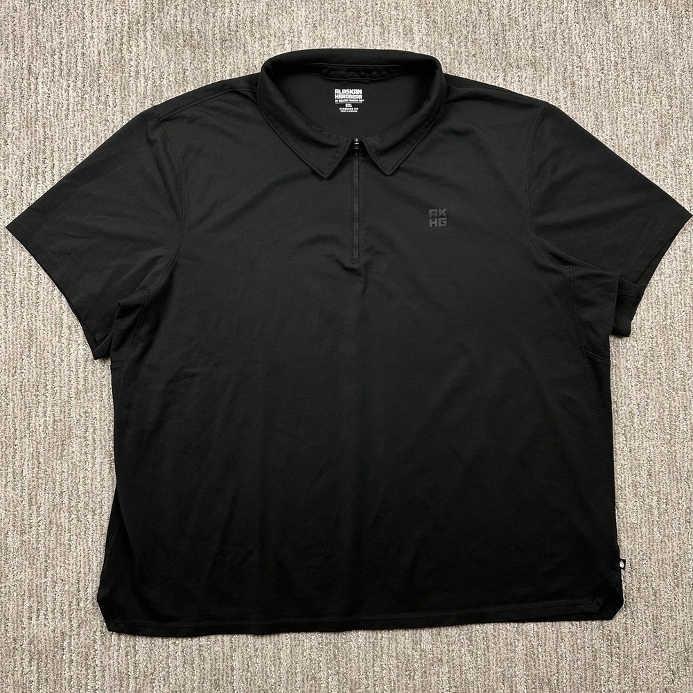 Alaskan Hardgear 1/4 Zip Polo Shirt Black Duluth‎ Trading Co Mens 2XL